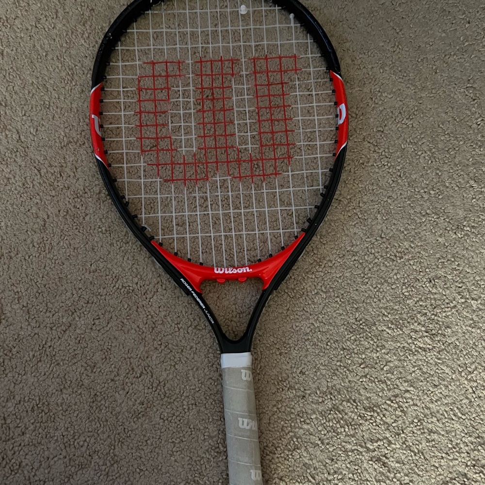 Wilson Red and Black Outdoor Tennis Racket with cover